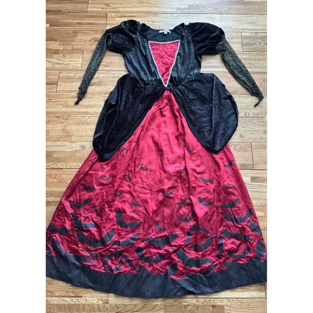 Kids Girls Halloween Costume Vampire Princess Gown Dress Size 14